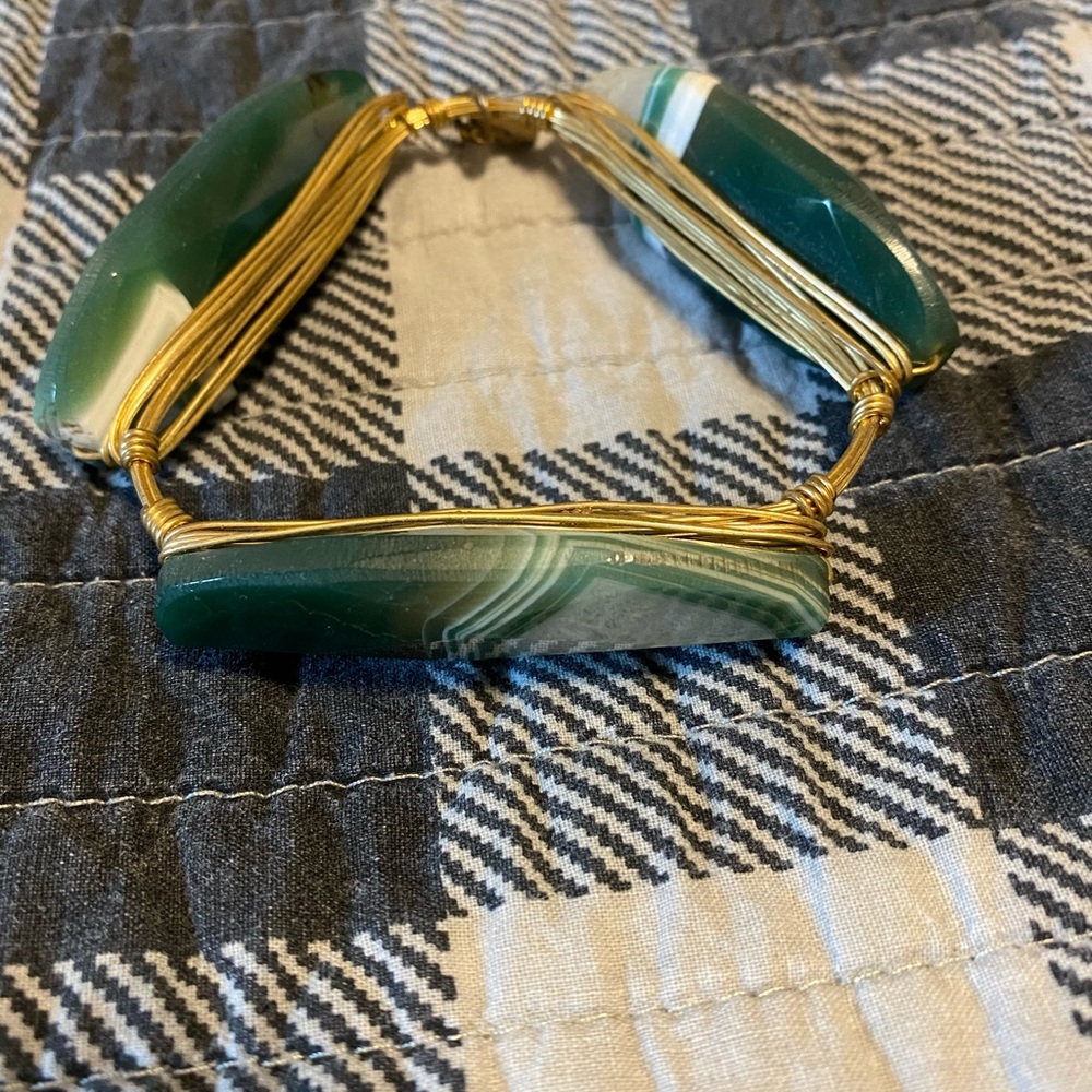 Green Bourbon and Bowties bangle